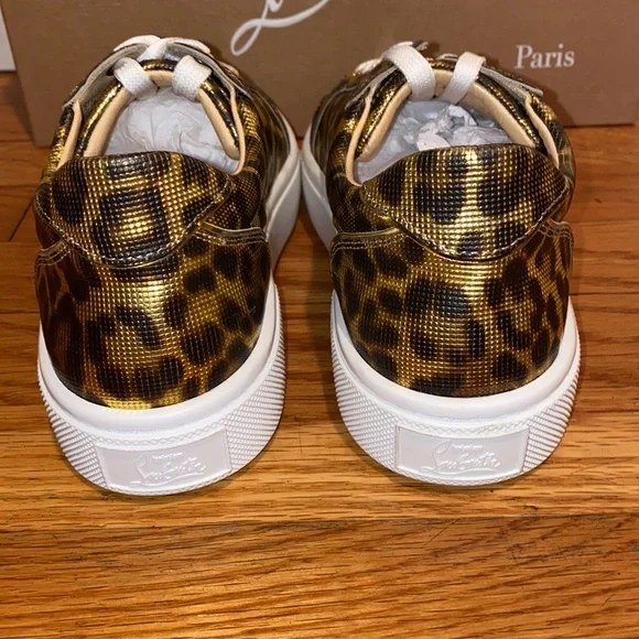 SOLD Christian Louboutin Vieirissima Leopard Printed Leather Sneakers - Picture 9 of 14